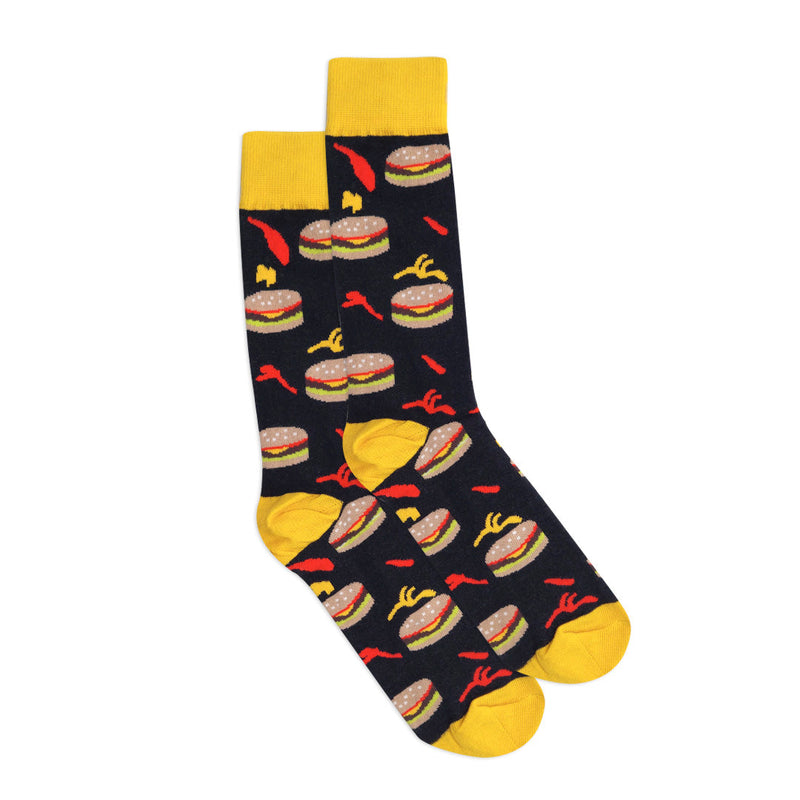 Calcetines Hamburguesas negro para Unisex