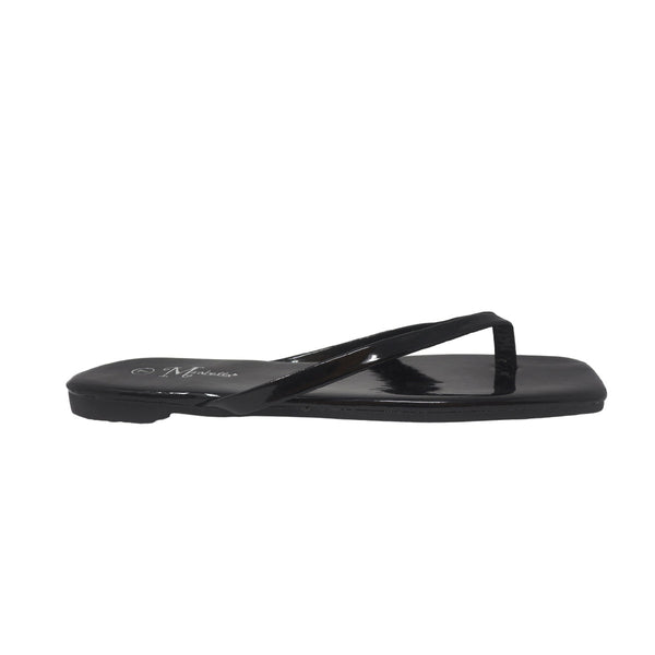 Sandalias Flats Karen sq negro para Mujer