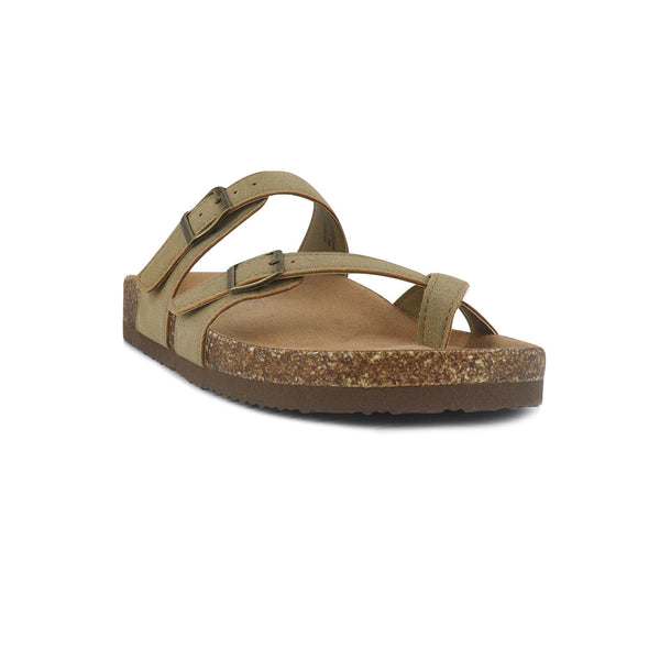 Sandalias flats Berkeley taupe para Mujer