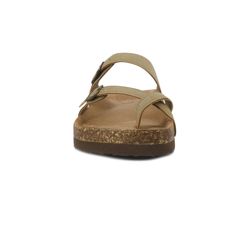 Sandalias flats Berkeley taupe para Mujer