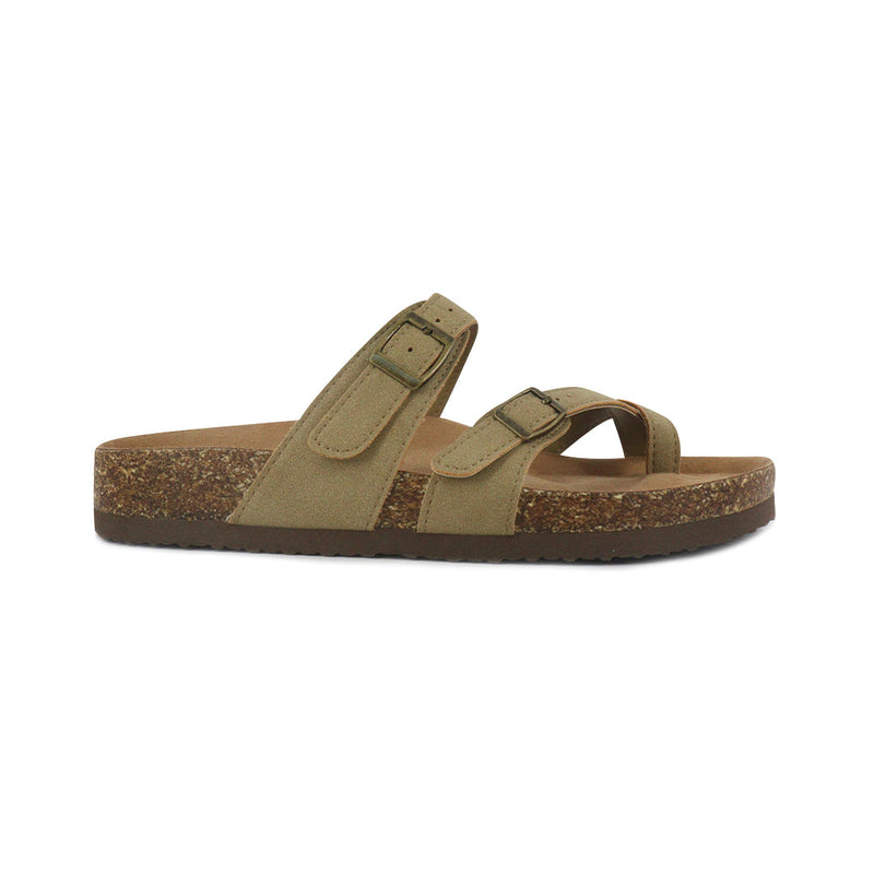 Sandalias flats Berkeley taupe para Mujer