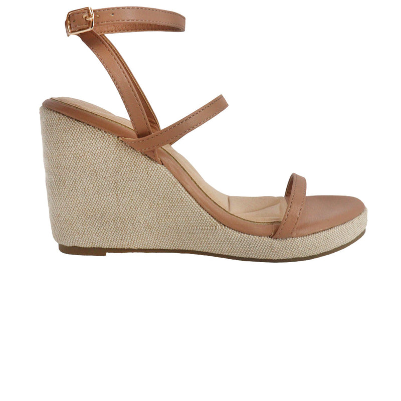 Sandalias de tacón Caela color tan para mujer