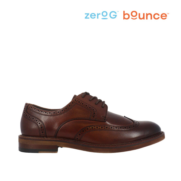 Zapatos Gali Wingtip café para hombre