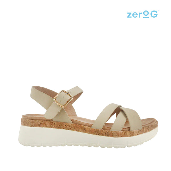 Sandalias flats Jaylin taupe para Mujer