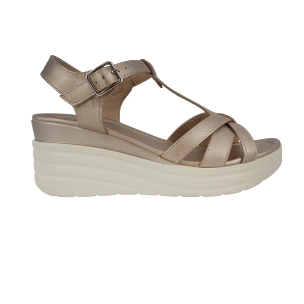 Sandalias Eva oro rosa para mujer