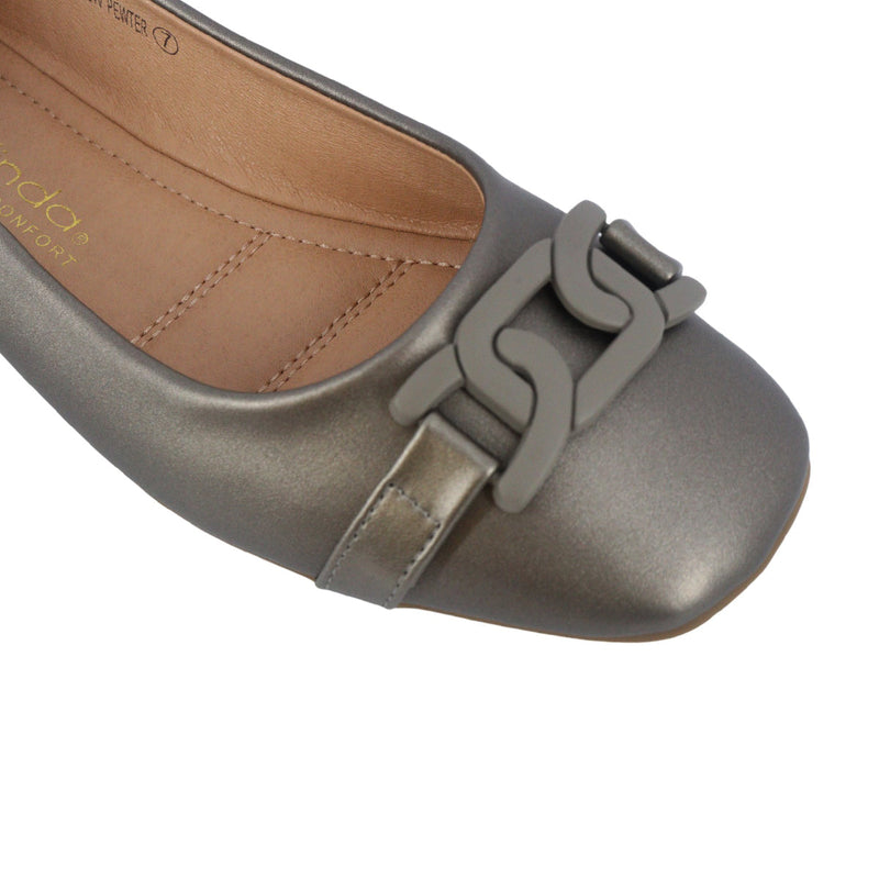 Balerinas Cloe pewter para mujer