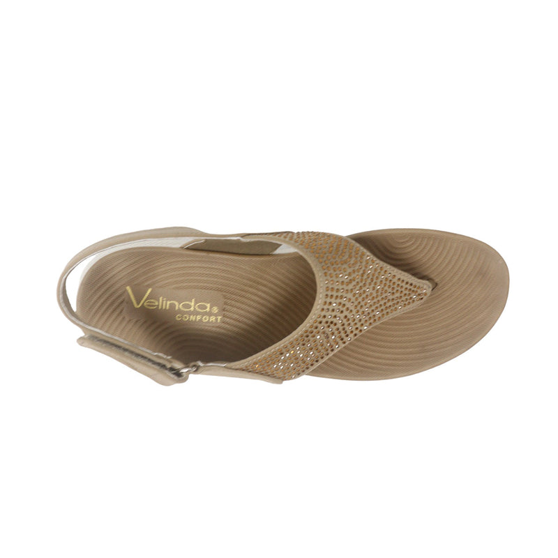 Sandalias flats Joy dorado para mujer