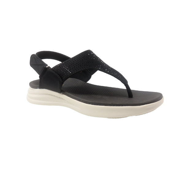 Sandalias flats Joy negro para mujer