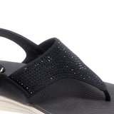 Sandalias flats Joy negro para mujer