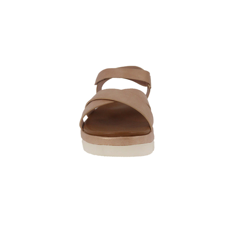 Sandalias flats Kenny oro rosa para mujer