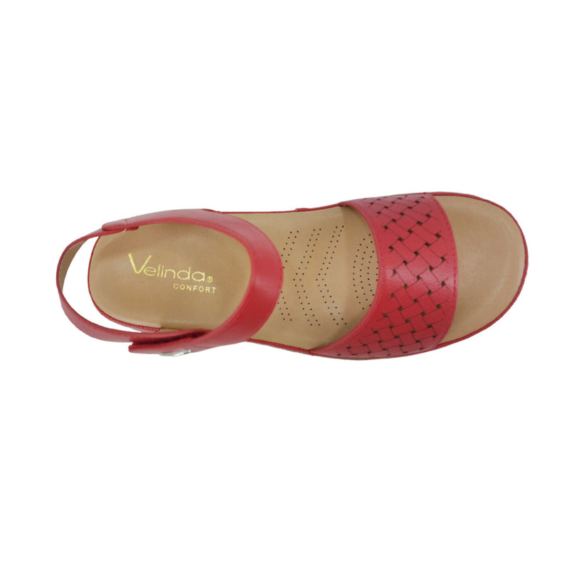 Sandalias flats Lana rojo para mujer