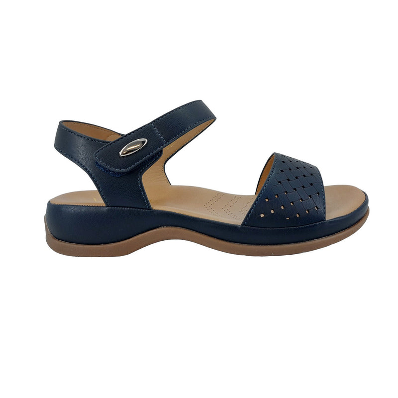 Sandalias flats Lana navy para mujer