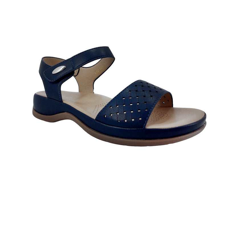 Sandalias flats Lana navy para mujer