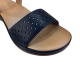 Sandalias flats Lana navy para mujer