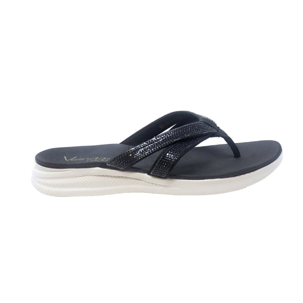 Sandalias flats Mima negro para mujer