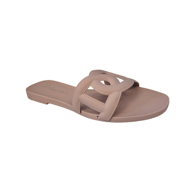 Sandalias flats Amika taupe para mujer