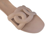 Sandalias flats Amika taupe para mujer