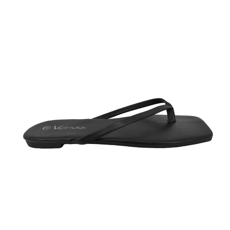 Sandalias flats Karen negro para mujer