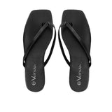 Sandalias flats Karen negro para mujer