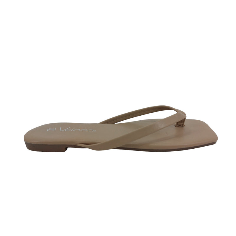 Sandalias flats Karen tan para mujer