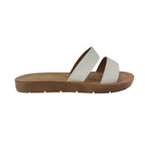 Sandalias flats Malena hueso para mujer