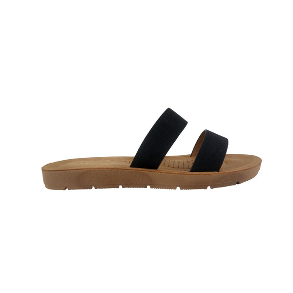 Sandalias flats Malena negro para mujer