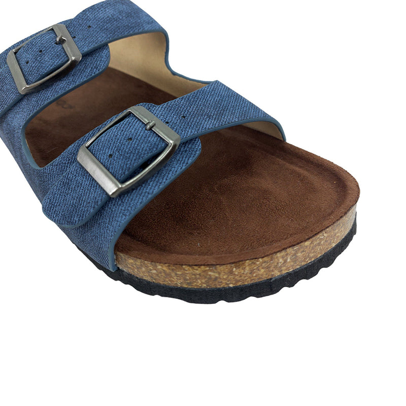 Sandalias flats Mirka denim para mujer