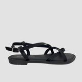 Sandalias flats Romina negro para mujer