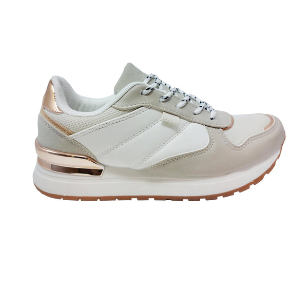 Tennis Yosy beige para mujer