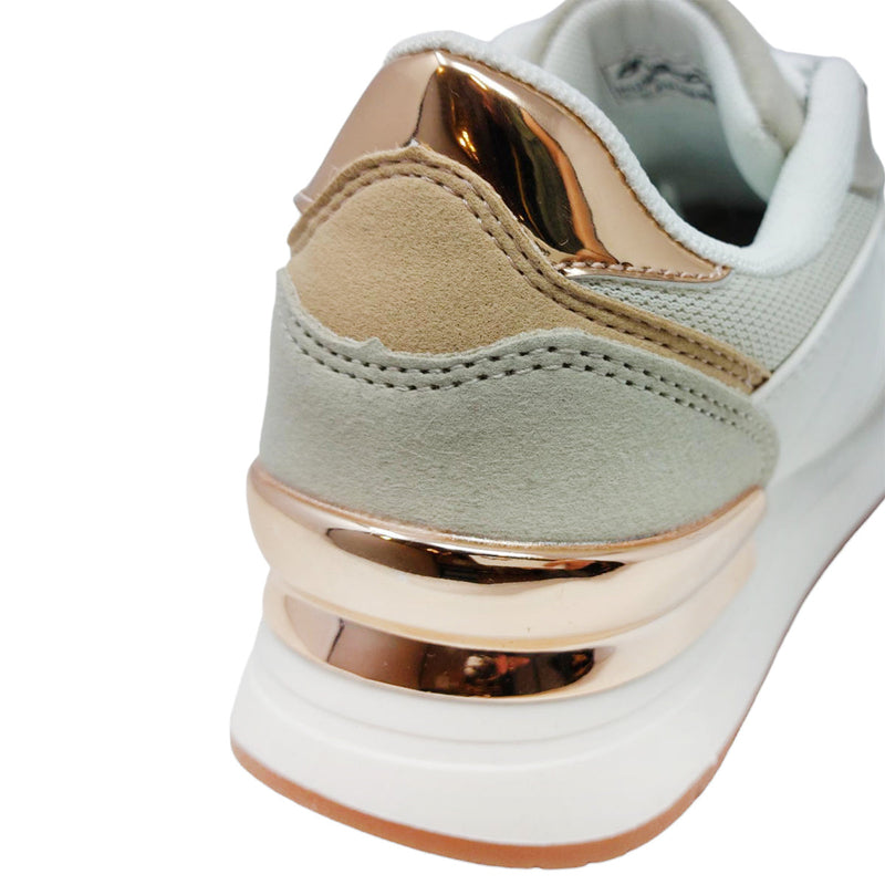 Tennis Yosy beige para mujer