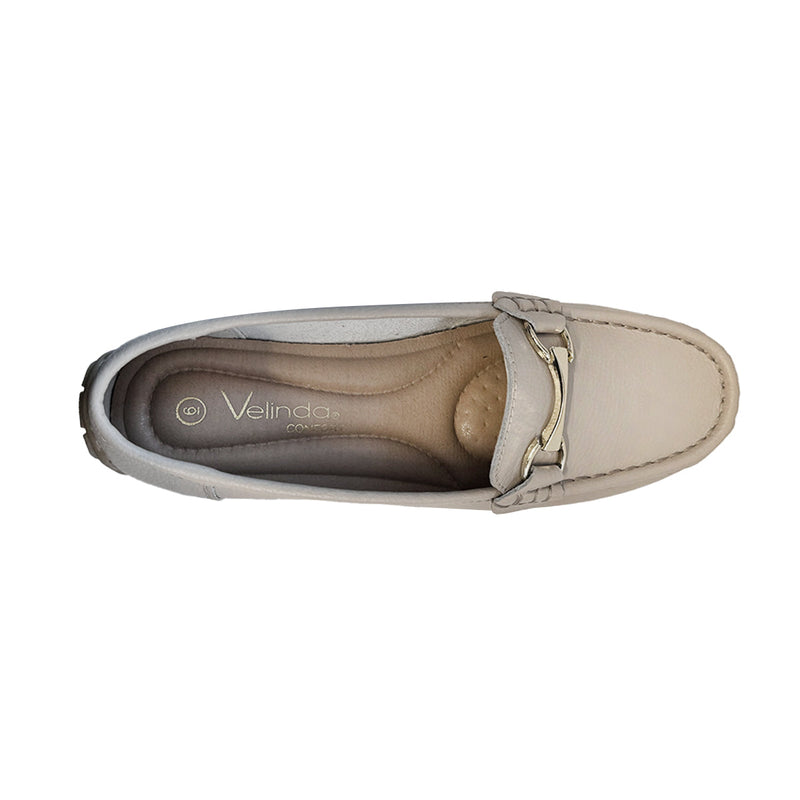 Mocasines Nelly beige para mujer