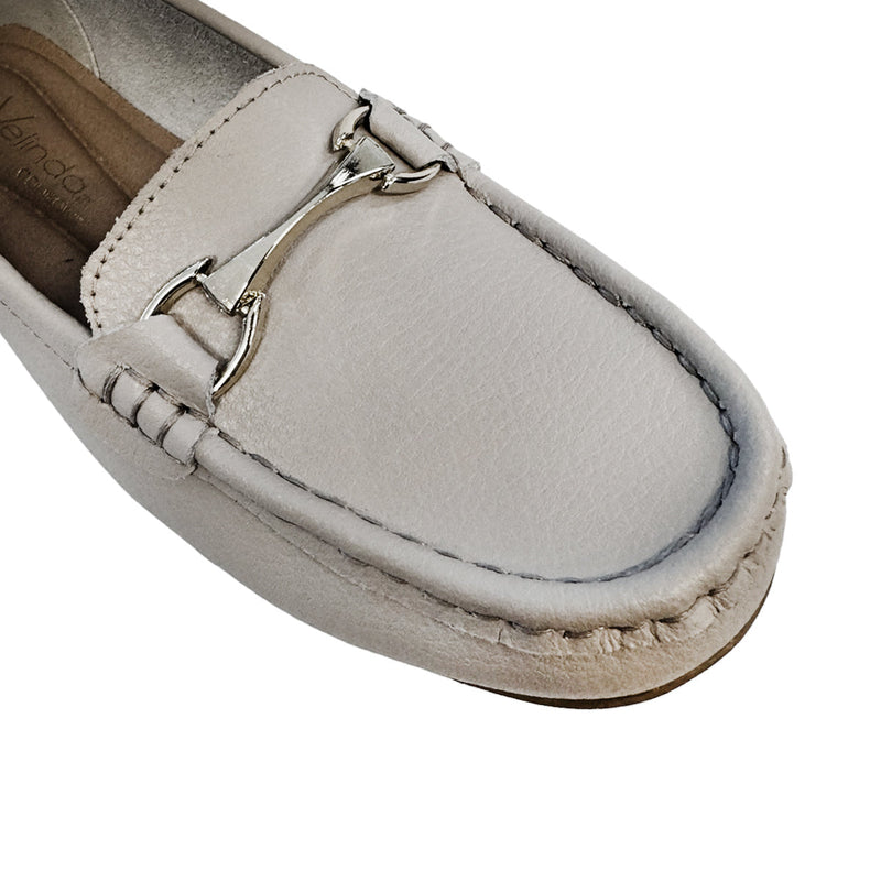 Mocasines Nelly beige para mujer