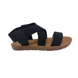 Sandalias flats Ana negro para mujer