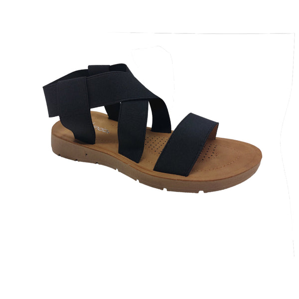 Sandalias flats Ana negro para mujer