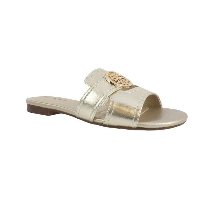 Sandalias flats Indie dorado para mujer