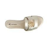 Sandalias flats Indie dorado para mujer