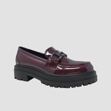 Mocasines Darlena burgundy para mujer