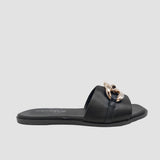 Sandalias flats Mariam negro para mujer