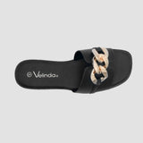 Sandalias flats Mariam negro para mujer