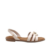 Sandalias flats Ophelia color blanco