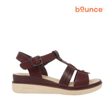 Sandalias Mila burgundy para mujer