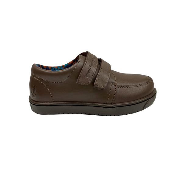 Zapatos escolares Edo5 velcro cafe para Niños