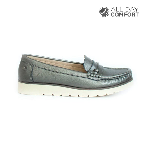 Mocasines Andrea pewter para Mujer