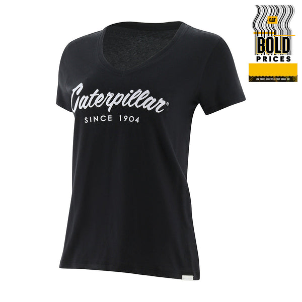 Camiseta Script vneck para Mujer