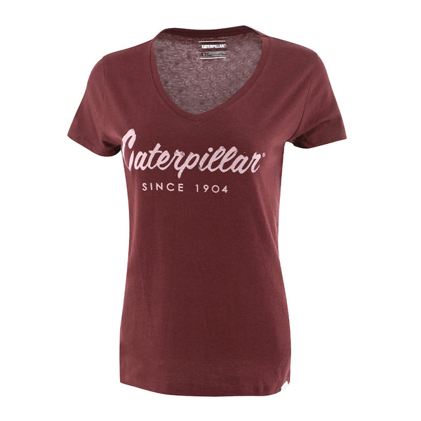 Camiseta Script V Neck para Mujer