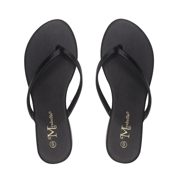 Sandalias flats Karen negro para Mujer