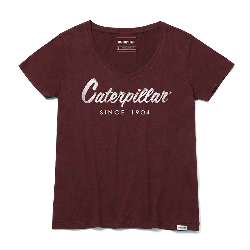 Camiseta Script Neck para Mujer