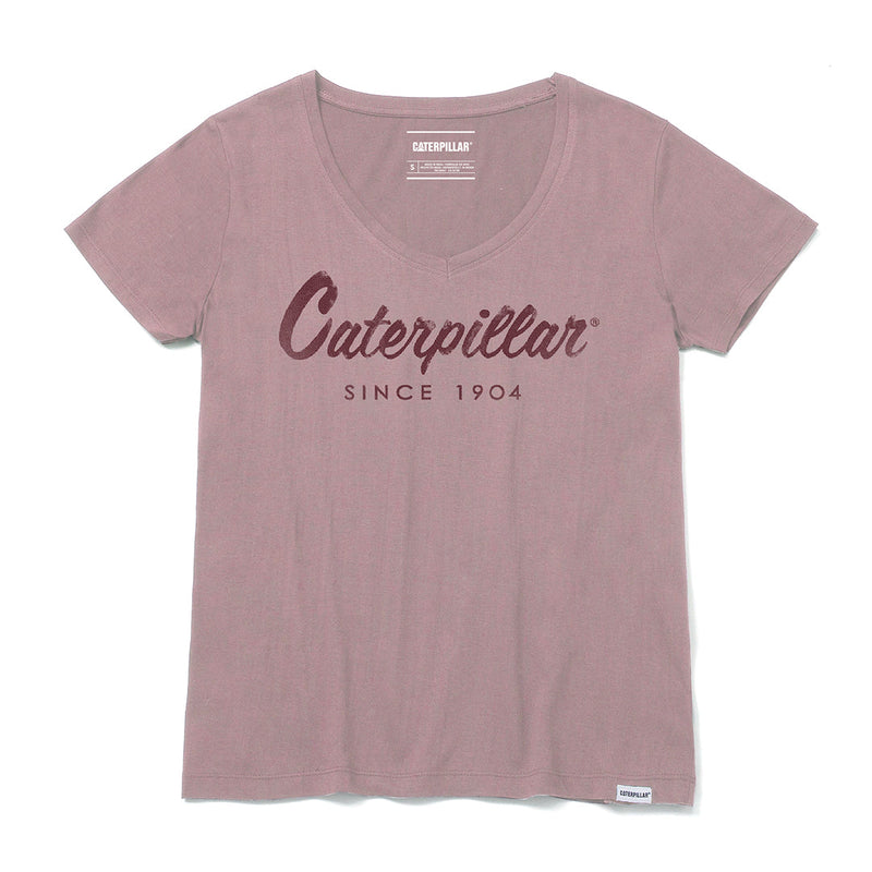 Camiseta Script Neck para Mujer