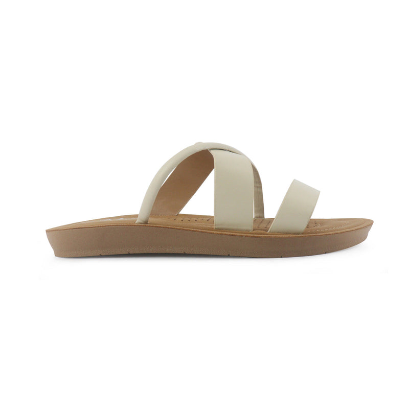 Sandalias flats Zonia blanco para mujer