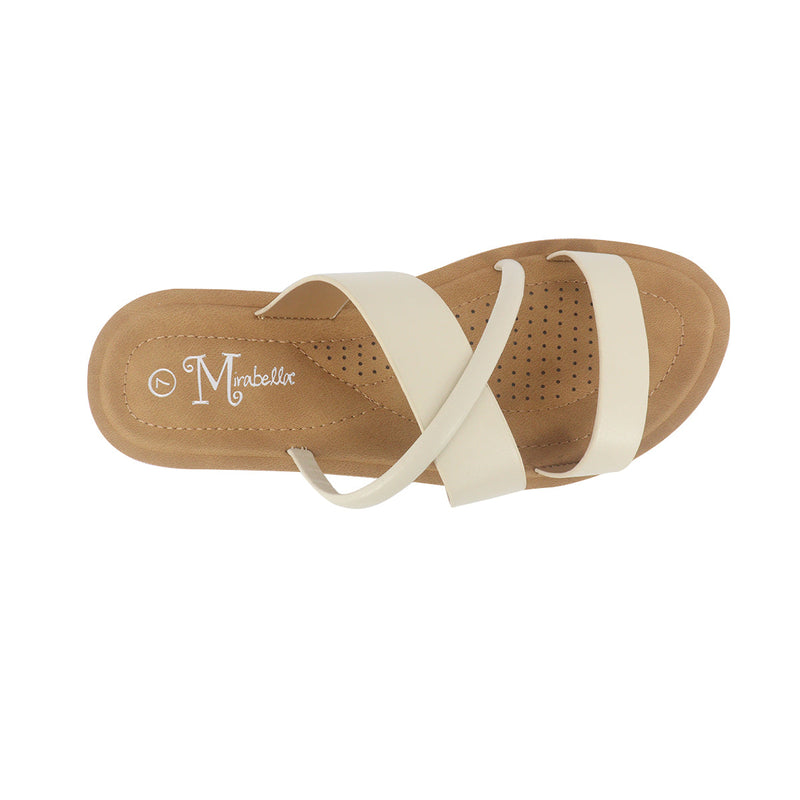 Sandalias flats Zonia blanco para mujer